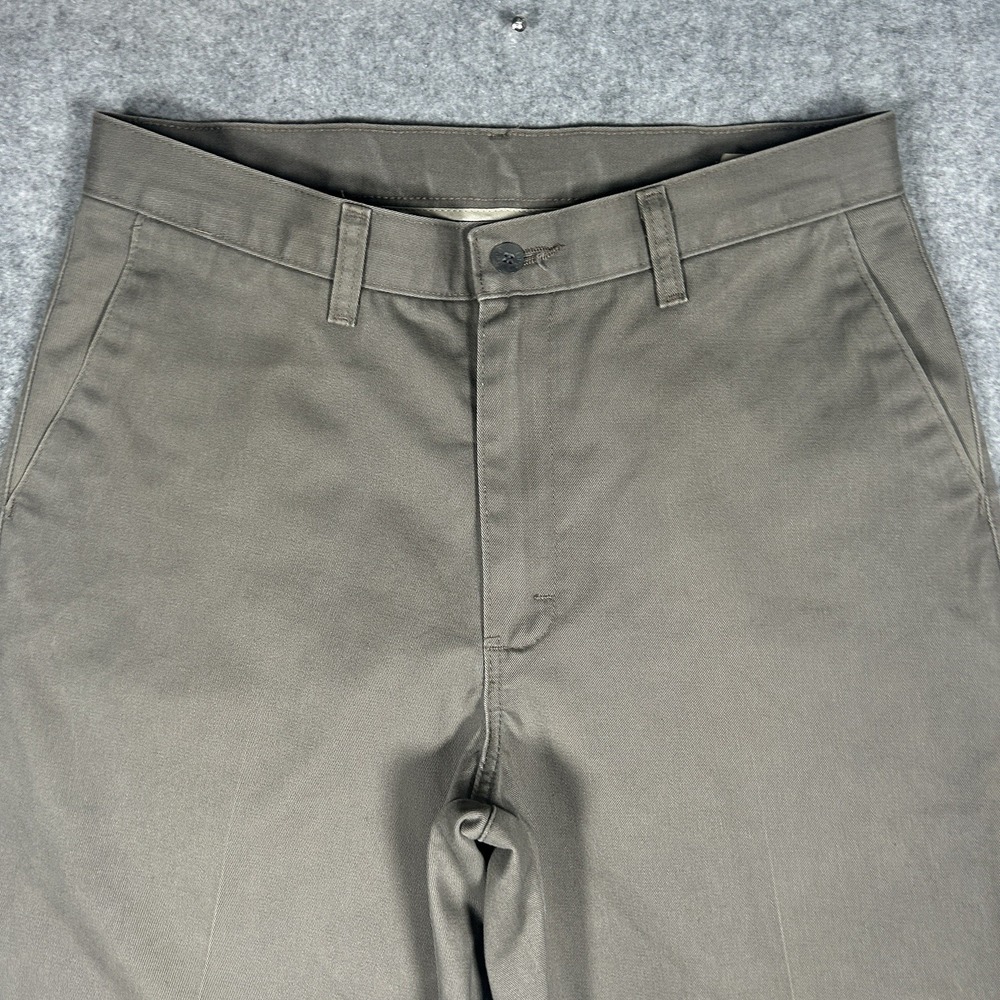 Vintage Lee Chino Pants Men's Size 32x30(32x28) Beige Barrel Wide Leg Fit - Picture 9 of 16